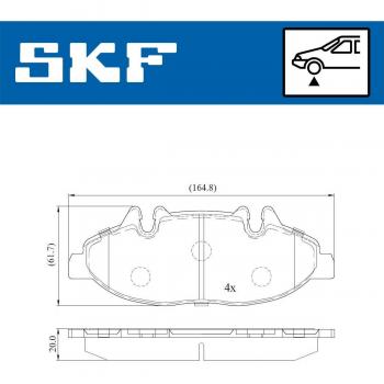 Pastillas de freno SKF VKBP 80206 E