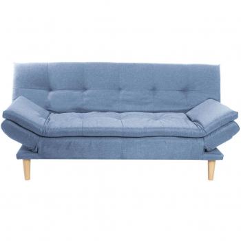 Sofá DKD Home Decor Azul Azul cielo Natural Madera Scandi 180 x 85 x 83 cm