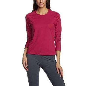 Berghaus T-Shirt ESS Basecrewls AF - Top interior térmico para mujer, color rojo oscuro, talla 44