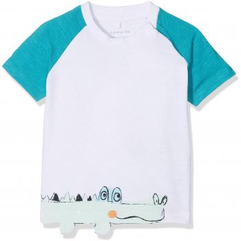 NAME IT Nbmdetus SS Top, Camiseta para Bebés, Blanco