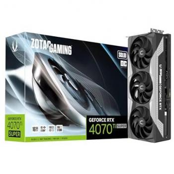 ZOTAC Gaming GeForce RTX 4070 Ti Super Solid OC 16GB GDDR6X Graphics Card with Advanced Cooling and DLSS 3