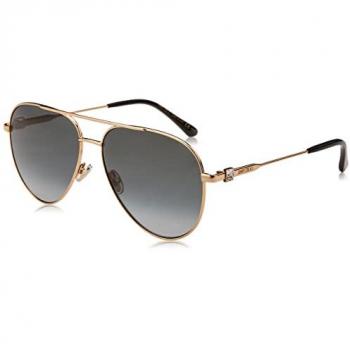 Jimmy Choo Women's Olly 60MM Aviator Sunglasses - Black Gold Dark Grey Gradient - One Size