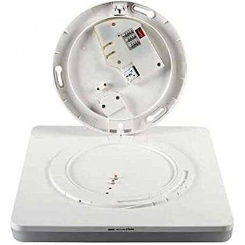 Plafón LED Kanlux VARSO 24W con Sensor de Movimiento IP54 Cuadrado Blanco Natural 4000K