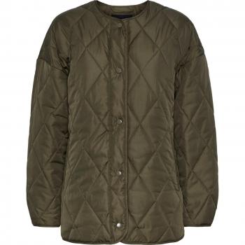 Chaqueta metalizada acolchada mujer Pieces Stella Noos M Verde Kaki