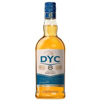 Whisky DYC 8 Años 70 cl - Whisky envejecido en barricas de roble, con un sabor suave y equilibrado, notas de vainilla y caramelo, graduación alcohólica de 40%, ideal para