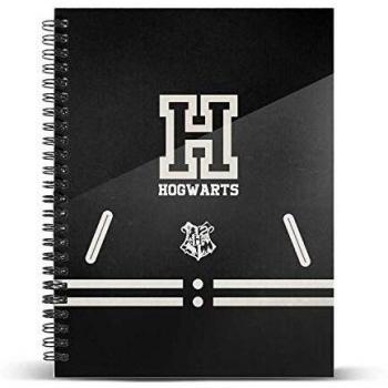 Cuaderno A4 Harry Potter Hogwarts Negro con diseño exclusivo