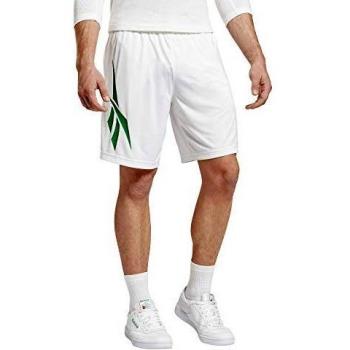 Reebok GF4953 Pantalón Corto Deportivo para Hombre, Blanco, Talla: S