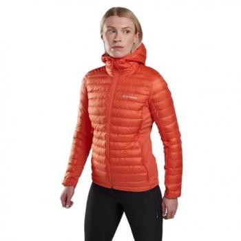 Montane Women's Icarus Lite Hoodie Jacket - Lightweight Insulated in Tigerlily, Size 12