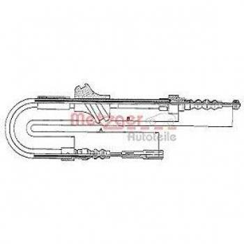 Cable de freno de mano METZGER 10.7541 para Audi 80, 90, Cabriolet y Coupe, lado izquierdo