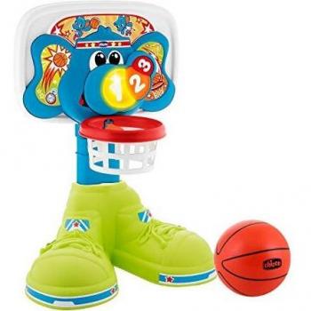 Chicco Canasta de Baloncesto Electrónica Para Niños con Efectos de Luz y Sonido, Altura Ajustable, Pelota Incluida – Juguete Basket 123 Interactivo Para Niños de 18 Meses a 5 Años