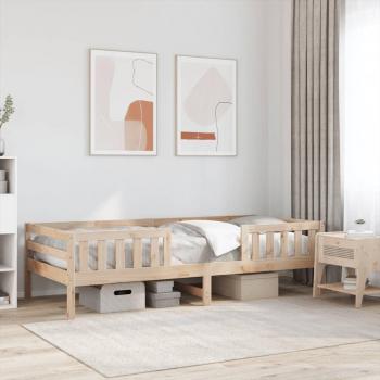 Cama sin colchón 75x190 cm en madera maciza de pino Vidaxl Marrón