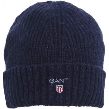 Gant Wool Lined Beanie Gorro de Punto, Azul