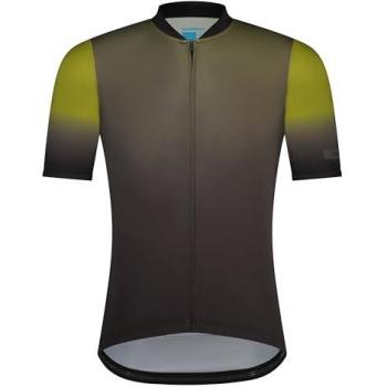Maillot Shimano Evolve Avventura de manga corta verde negro - M