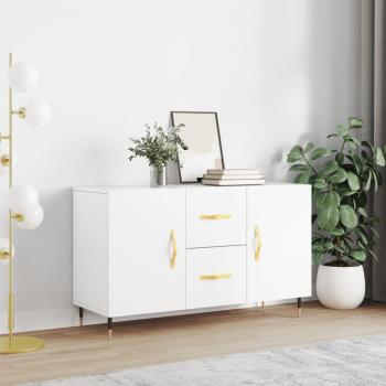 Aparador de madera de ingeniería 100x36x60 cm, mueble de almacenaje de salón, buffet para salón, armario auxiliar, armario de almacenamiento en color blanco