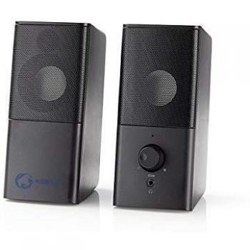 Altavoces Gaming 2.0 USB Alimentados 18W Sin Iluminación Control de Volumen Jack 3,5 mm