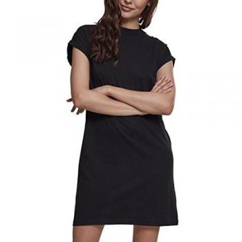 Urban Classics Women's Turtle Extended Shoulder Dress - XS to 5XL - Black