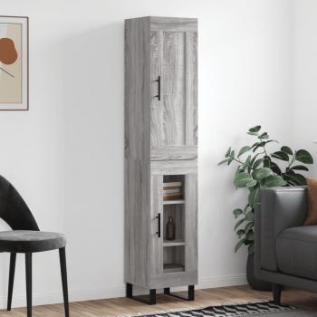 Armario alto Sonoma gris 34,5x34x180 cm madera multicapa