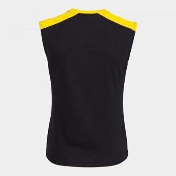 Camiseta de tirantes Joma Eco Championship mujer negro amarillo S