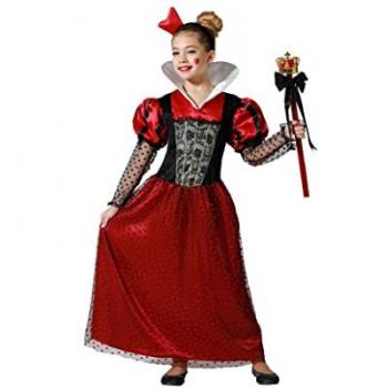 Atosa Disfraz de Reina de Corazones para niña, disfraz infantil rojo, talla 10 a 12 años