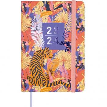 Agenda Escolar 2023-2024 Finocam Natural M4 Tiger Semana Vista Horizontal Multilingüe 11,8 x 16,8 cm Multicolor
