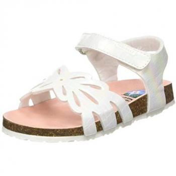 Sandalias abiertas Pablosky para niñas con cierre adherente color blanco
