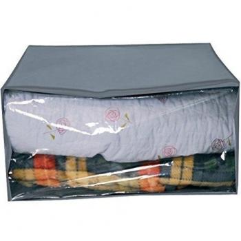 MSV Funda para Plumon, ventilada no Tejida, Polipropileno, Gris y Negro, 57 x 30 x 50 cm