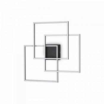 Aplique LED empotrable Frame Metal, plástico Negro 1 bombilla 9cm