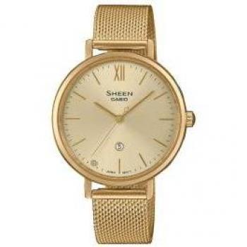 Reloj Casio Sheen SHE-4539GM-9AUER unisex de acero inoxidable con diseño analógico