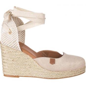 Alpargatas Popa Malvinas Oro Para Mujer - Sandalias de mujer, color oro dorado, diseño cómodo y elegante, suela de esparto, ideales para el verano