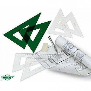 Faibo Escuadras 45º y cartabones 60º para dibujo técnico