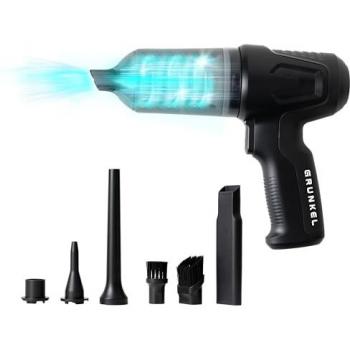 Aspirador de Mano Grunkel Carforce2 - Batería Recargable, 25 min de Autonomía, Succión 12 kPa, Filtro HEPA y Accesorios Incluidos