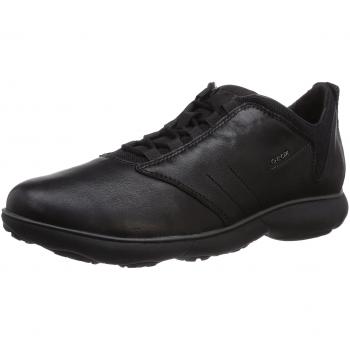 Geox Nebula Men's Black Sneakers with Leather Upper