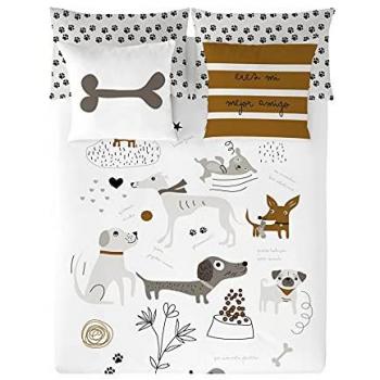 Funda Nórdica Panzup Dogs 260 x 220 cm para cama de 180/190