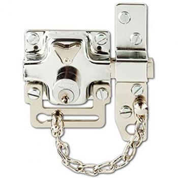 Cerrojo Esko R-450 llave-condena, cerrojo de seguridad con doble cilindro y condena, palanca de acero, 4 vueltas, condena interior, cilindro, esmaltado, dimensiones 80x