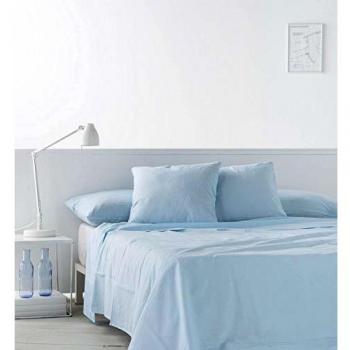 NATURALS Encimera de Lino Azul Mar Cama 135 cm