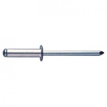 Remache de Aluminio Cabeza Alomada Cincado Largo 14mm Ø Rosca Chapa 3.2mm (Caja 50 Unidades)