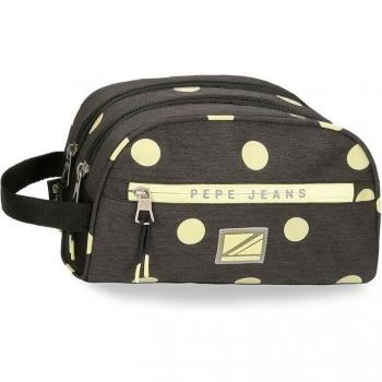Neceser Pepe Jeans Leire con dos compartimentos y diseño adaptable para niñas - negro