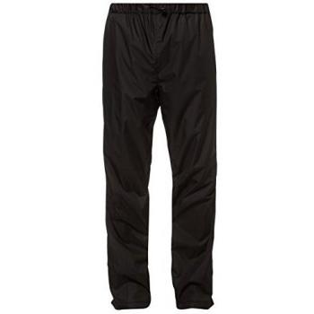 Vaude Pantalones de Lluvia Fluid II para Hombre - Color Negro, impermeables, transpirables, con costuras selladas, ajuste cómodo, ideales para ciclismo