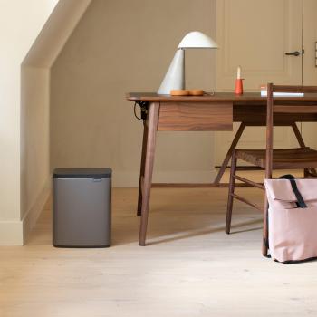 Papelera Rectangular Bo 12L Gris Platinum