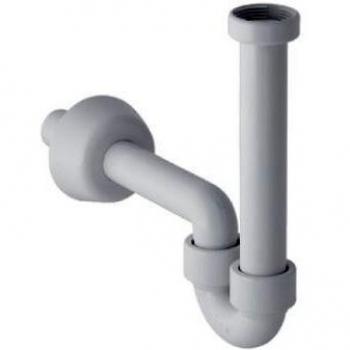 Geberit - Sifón Curvo Geberit Para Lavabo Y Bidé, Salida Horizontal: D32Mm G1 1/4 Blanco Alpino