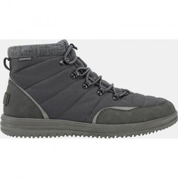 Botines Charlie Gris de piel reciclada resistentes al agua con cordones