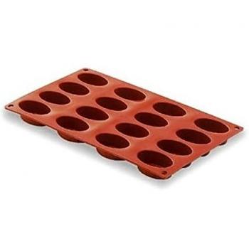 Lacor - 66823 - Molde Oval 16 Cavidades Silicona - Rojo