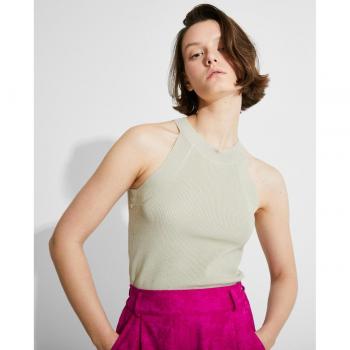 NAËLLE - Top de mujer ajustado de cuello halter