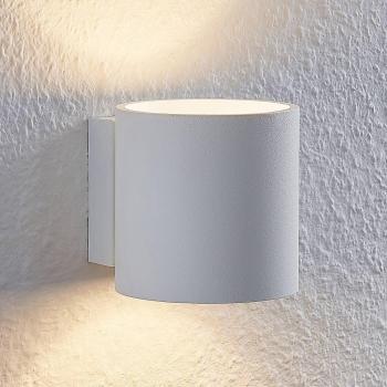 Aplique de pared Lindby Mirza, moderno, redondo, blanco, aluminio, 1 llama G9 para salón y comedor