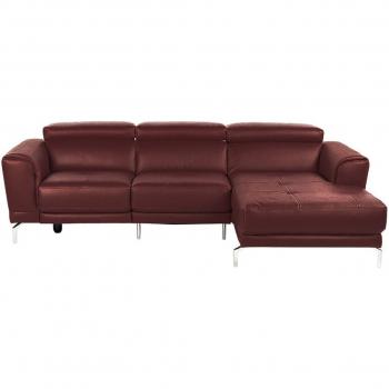 Sofá de piel de 5 plazas con chaise longue derecho y un asiento relax eléctrico Bond