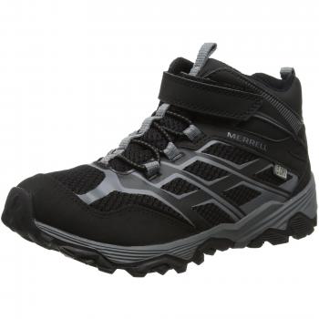 Merrell M-Moab Fst Mid A/C WTRPF, Botas de Senderismo Unisex Niños, Negro Black, 34 EU