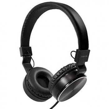 Auriculares On-Ear Faltables Estéreo LogiLink HS0049BK, Color Negro, Conector 3.5mm