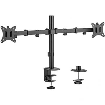 Soporte de Escritorio Doble para Monitor Gembird MA-D2-01 de 32 VESA 100 Negro