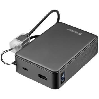 Powerbank Sandberg Nano 20000 mAh Li-Ion con carga rápida PD20W - Negro