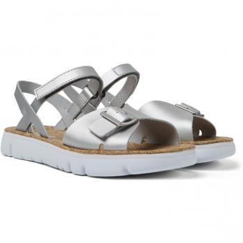 CAMPER Oruga Sandals for Women - Grey, Smooth Leather, Size 35/5